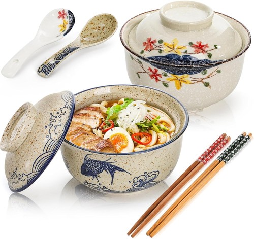Pieces ceramic ramen bowls - 2,